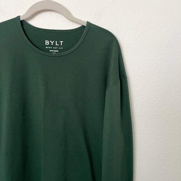 [BYLT] Green Drop Cut L/S Long Sleeve Signature Crew Neck T-Shirt Men's Size XL - Picture 8 of 11